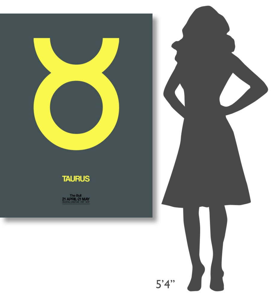 "Taurus Zodiac Sign Yellow" Fine Art Print