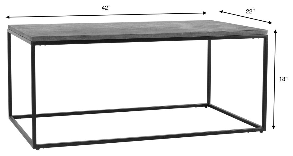 Surya Aryaa Yaa-002 Coffee Table 18"Hx22"Wx42"D
