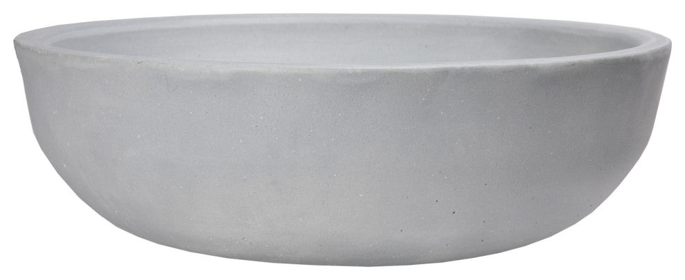 Eden Bath EB_N004LG 16-in Concrete Round Vessel Sink - Light Gray