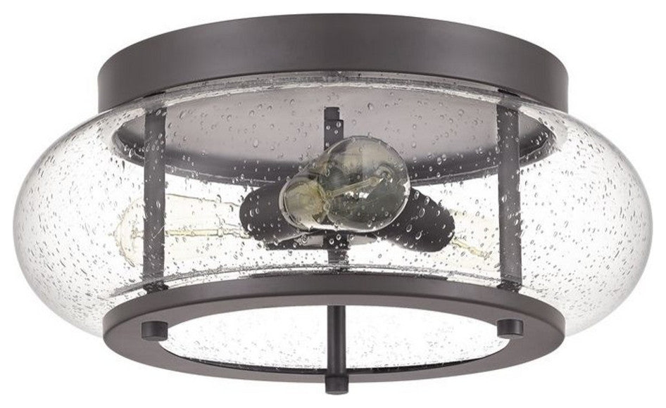 Quoizel TRG1616BN Three Light Flush Mount, Brushed Nickel Finish