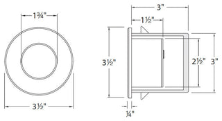 WAC Lighting LEDme Full Round Outdoor Step and Wall Light, Brushed Nickel