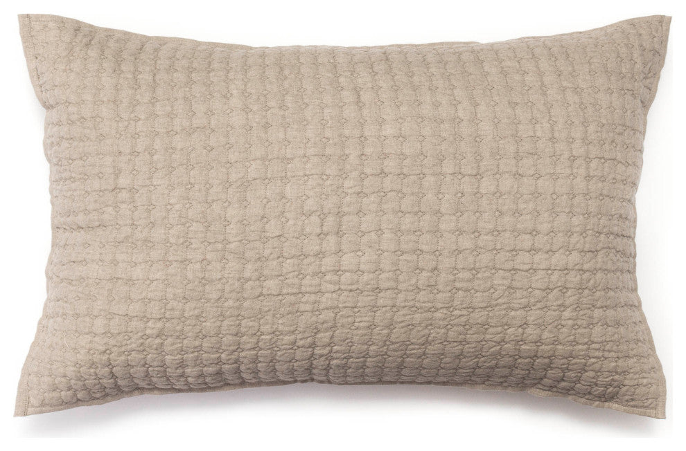 Katarina Linen Pillow Case Sham, Natural, King