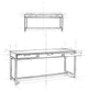Banting Solid Hardwood Mid Century Wide Desk, Medium Saddle Brown