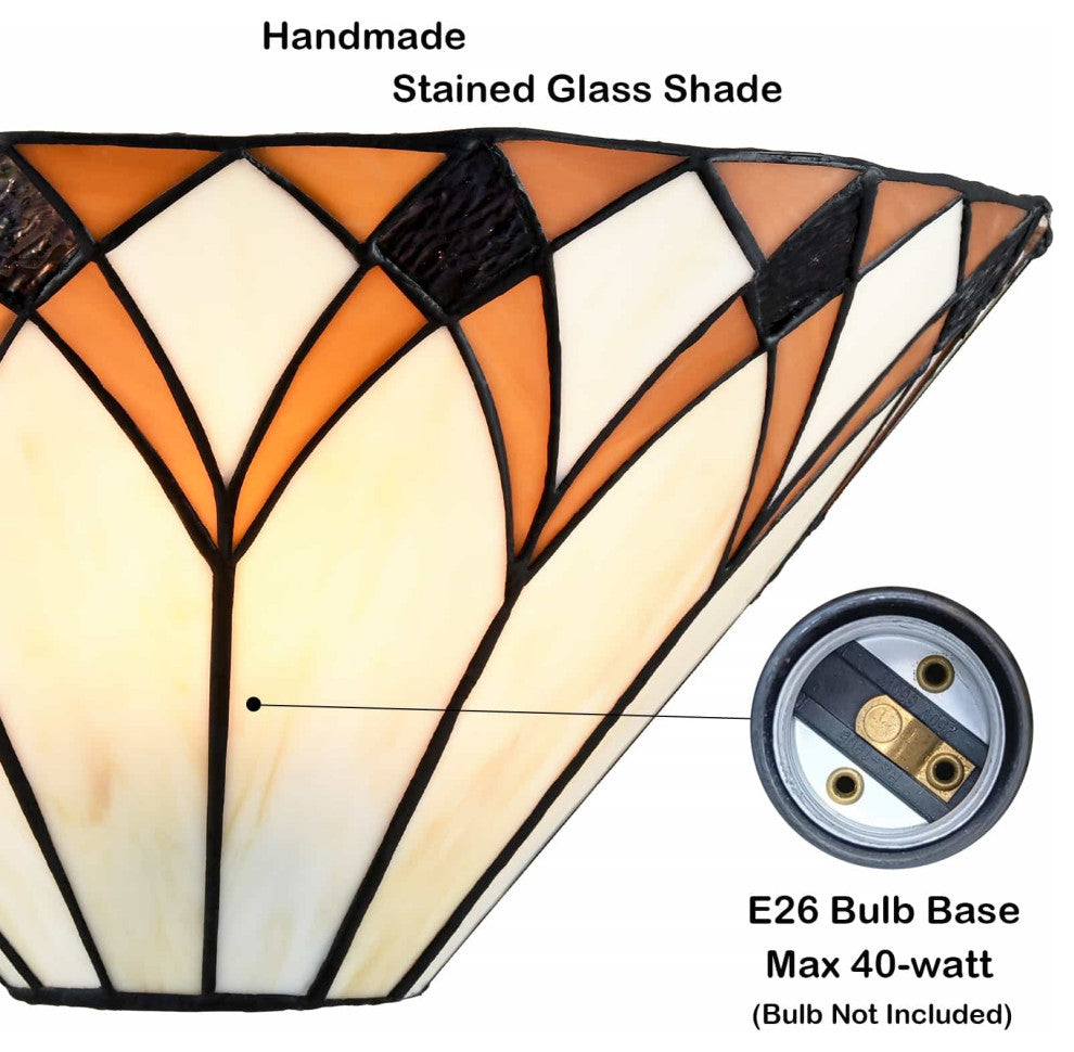 Tiffany Wall Sconce Light With Stained Glass