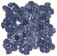 Tempest black sleek Round pebble tile, 12x12, rich black for walls & floors.