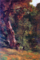 Thomas Hill Chinese Man Tending Cattle, 18"x27" Gallery Wrapped Canvas Print
