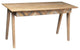 Recycled Teak Wood Brux Art Deco Writing Desk with 3 Drawers