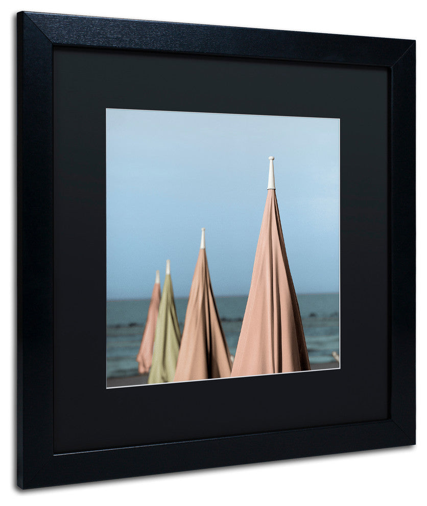 Alan Blaustein 'Grossetto Parasol I' Art, Black Frame, Black Mat, 16x16