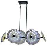 Springdale 30" Impasto 6-Light Hand Blown Art Glass Island Fixture