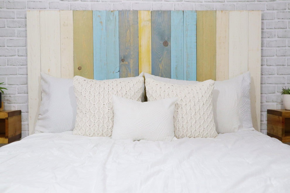 Handcrafted Headboard, Leaner Style, Sunrise Mix, Queen
