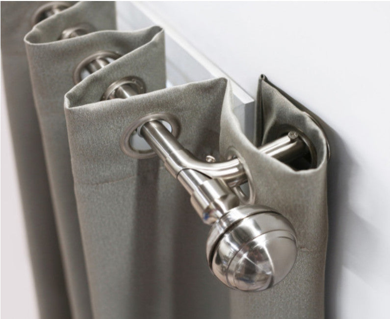 CommonWealth Home FashionsBlackout Curtain Rod Extendable 72"-144" Nickel