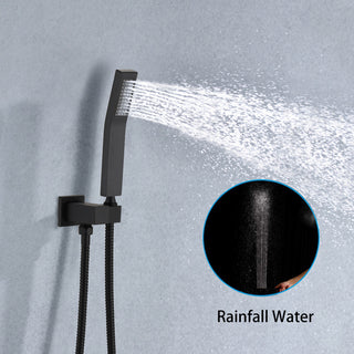 12" Wall Mounted Shower System Shower Combo, Matte Black