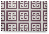 Greek Key Patterned Chenille Rug