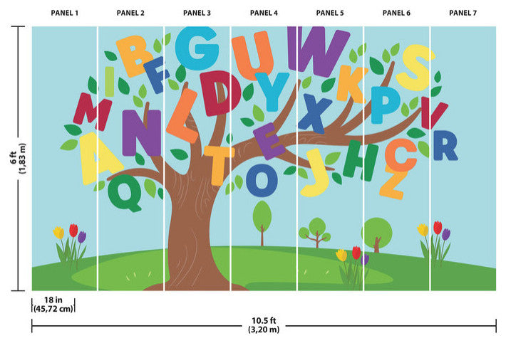 Alphabet Tree Peel & Stick Mural