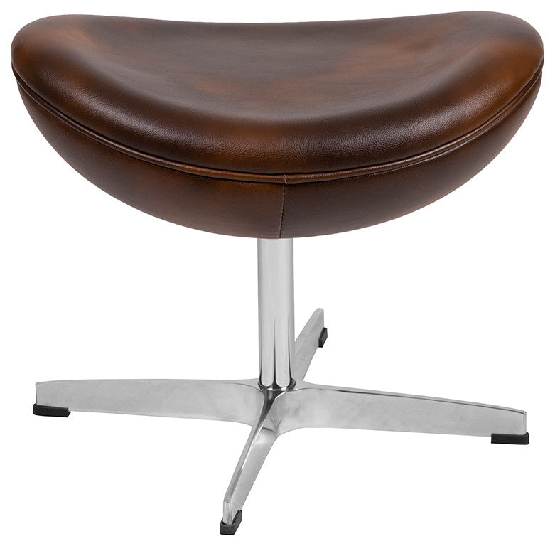 Bomber Jacket LeatherSoft Saddle Wing Ottoman