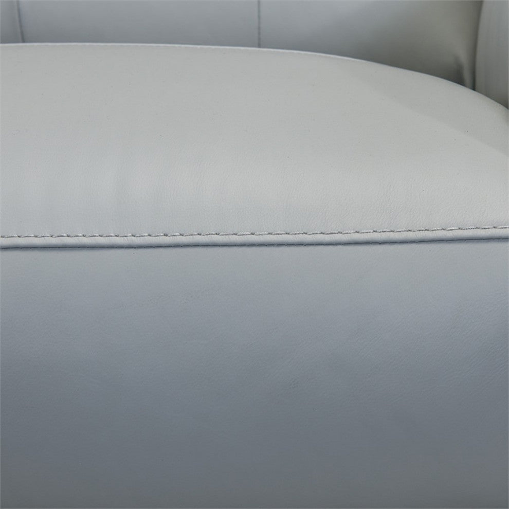 Armen Living Lizette 3-Piece Leather Living Room Power Recliner Set in Dove Gray