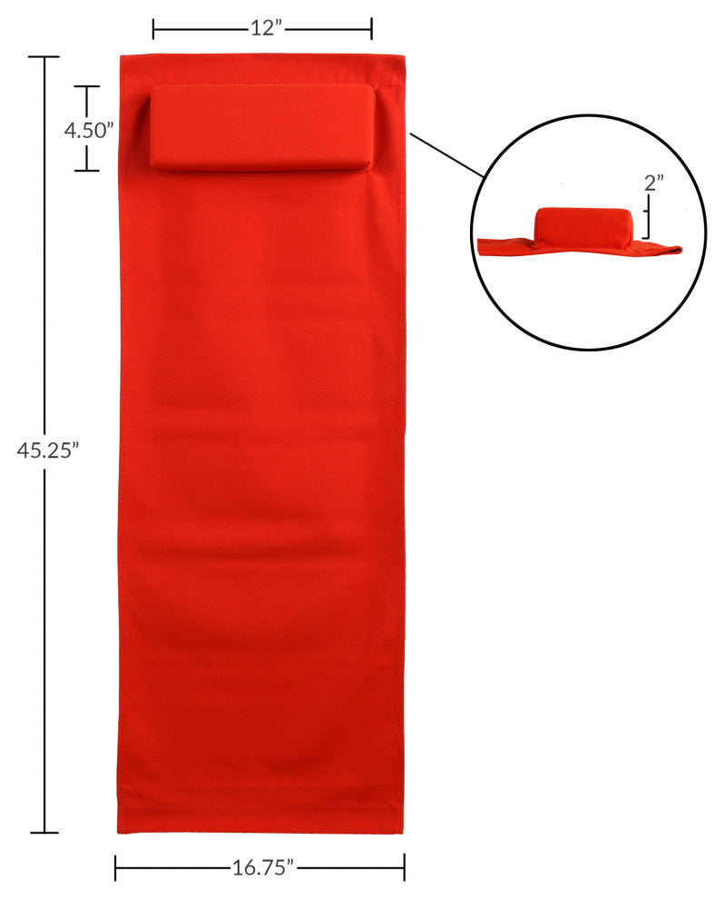 0Sling Chair Natural Frame-Red Canvas