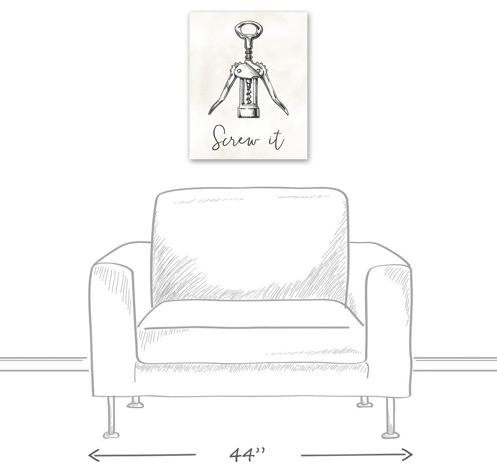 Screw It Wine Bottle Opener Canvas Wall Art, 16"x20"