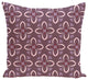 Trumpet Flower Geometric Print Pillow, Bordeaux, 20"x20"