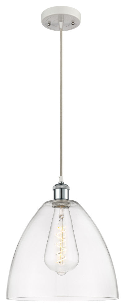 Innovations 516-1P-WPC-GBD-122 1-Light Mini Pendant, White, Polished Chrome