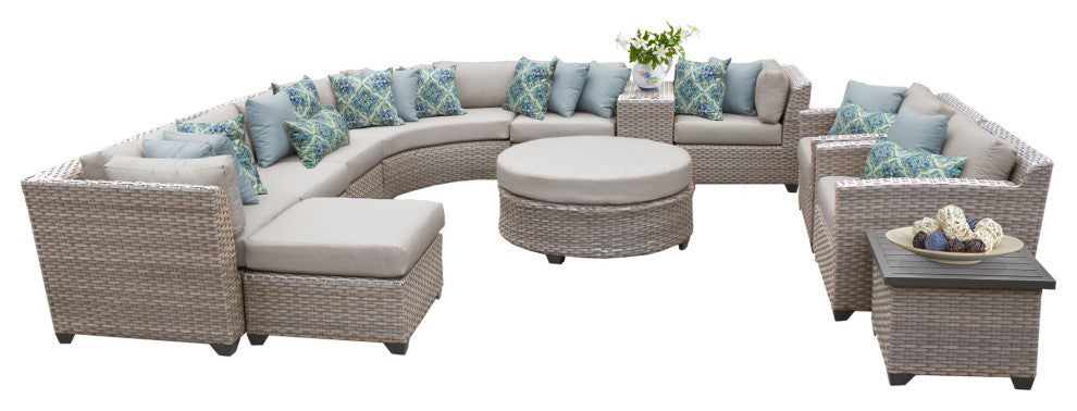 Florence 12 Piece Outdoor Wicker Patio Furniture Set 12a