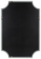 Kate and Laurel, Hogan Wood Framed Mirror With Scallop Corners, 24 x 36", Grey