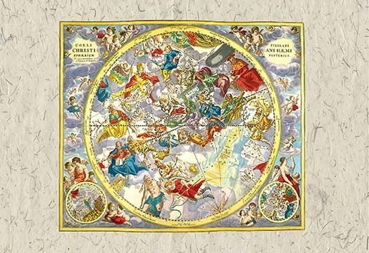 Celestial Sky Chart- Gallery Wrapped Canvas Art 28" x 42"