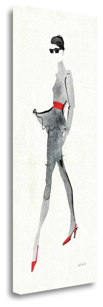 "Red Flair II" By Anne Tavoletti, Giclee Print on Gallery Wrap Canvas