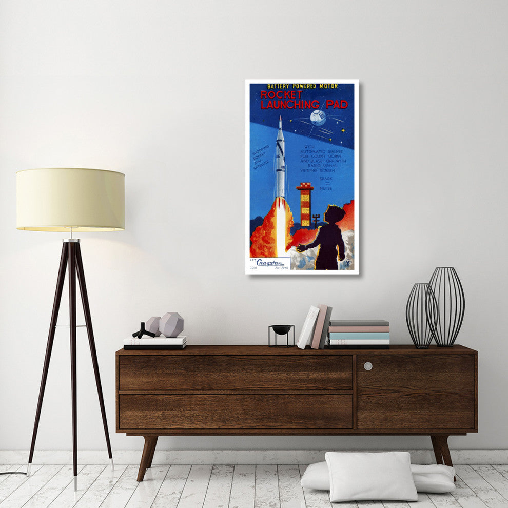 "Rocket Launching Pad" Digital Paper Print by Retrorocket, 27"x46"