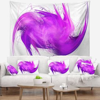 Abstract Purple Fractal Pattern Abstract Wall Tapestry, 92"x78"