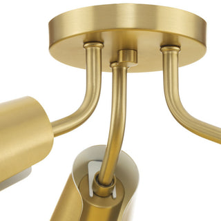 Cornett Collection 44.12" 3-Light Gold Semi- Flush Mount Light, Brushed Gold