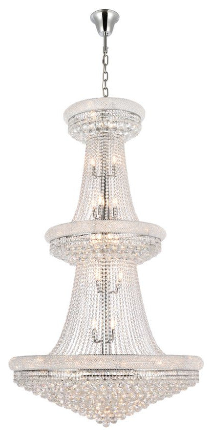 Elegant Lighting V1800G42/RC Primo 38 Light 42"W Crystal Empire - Chrome