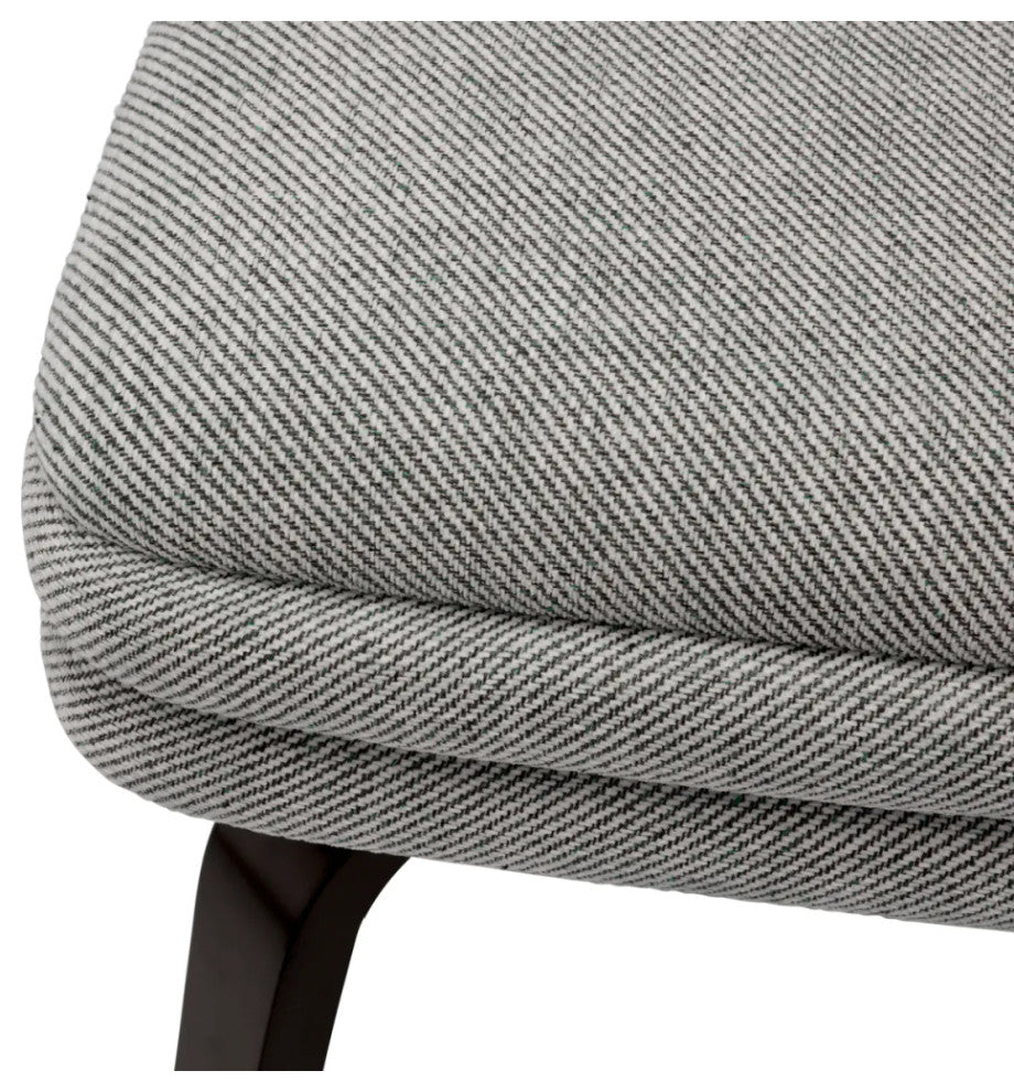 Gray Upholstered Dining Chair, Eichholtz Lucia