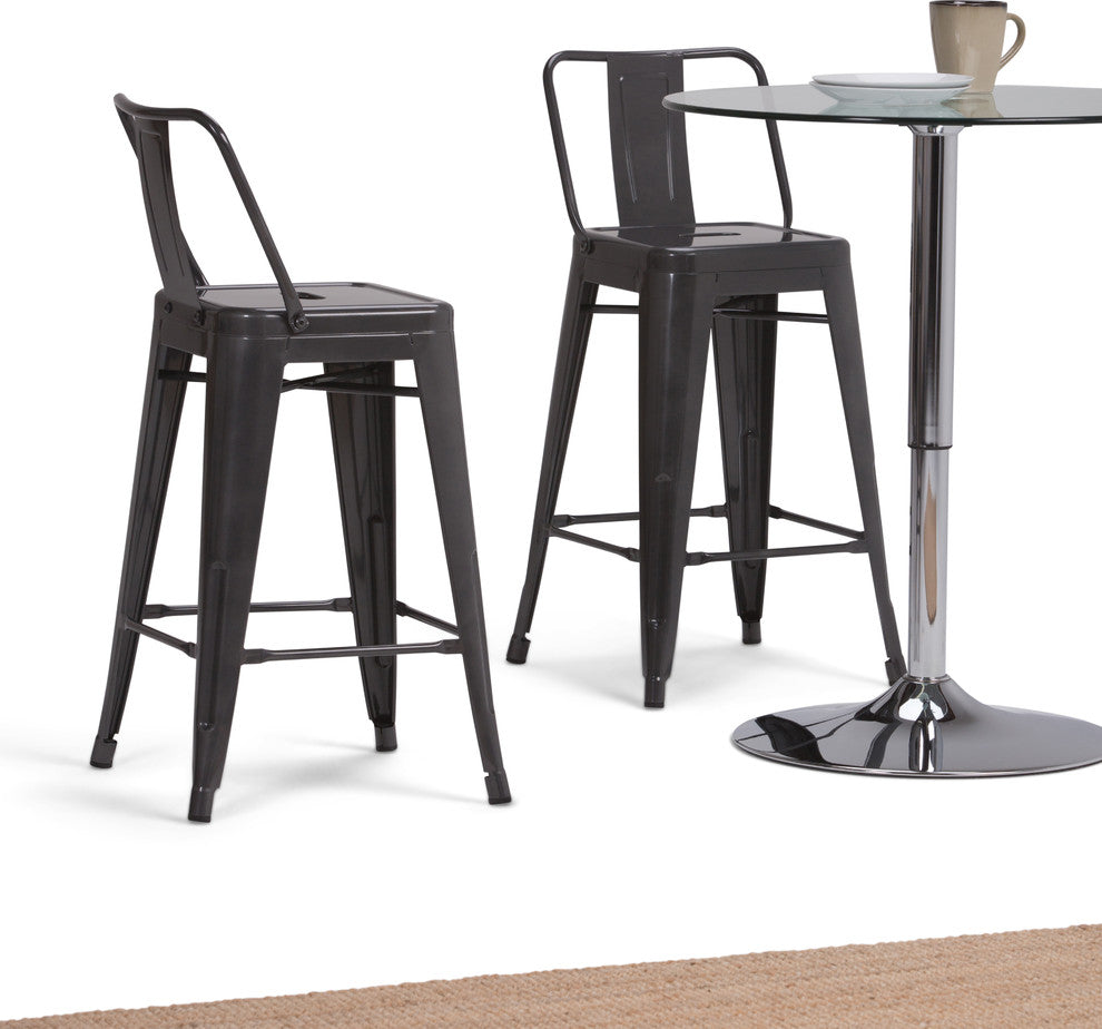Rayne 24 inch Metal Counter Height Stool (Set of 2)