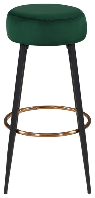 Minimalist Round Bar Stools, Dark Green - 1 Piece, 30 Inch