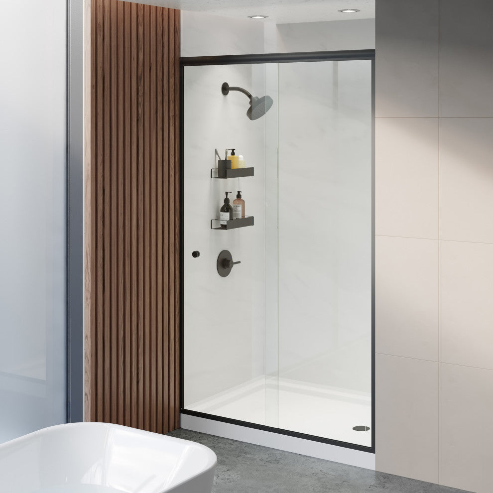 Carre 48"x36" Acrylic White, Single-Threshold, Shower Base, Right Drain