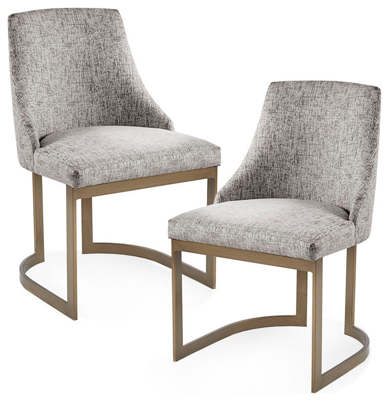 Madison Park Dining Chairs Transitional Modern Side Chairs, Set of 2, Grey, Dining Chair