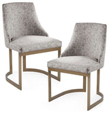 Madison Park Dining Chairs Transitional Modern Side Chairs, Set of 2, Grey, Dining Chair