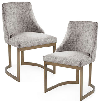 Madison Park Dining Chairs Transitional Modern Side Chairs, Set of 2, Grey, Dining Chair