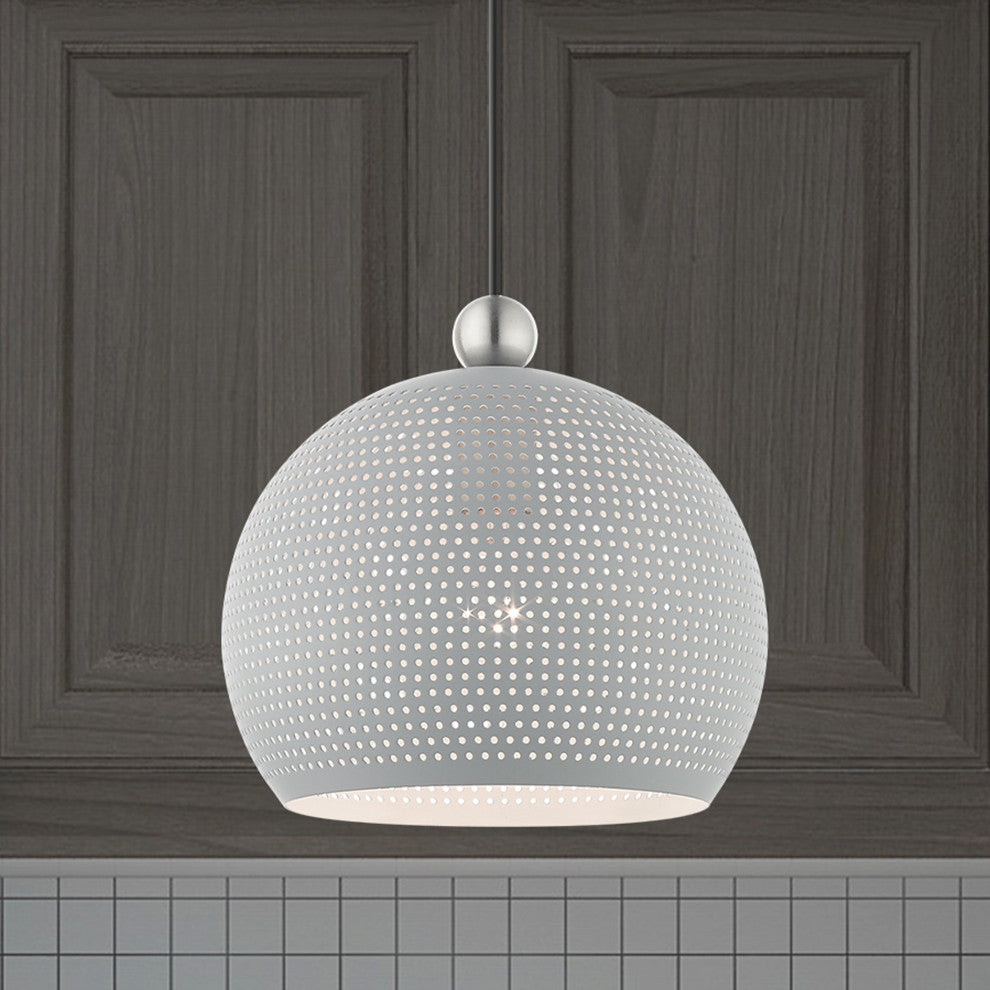 Livex Lighting Dublin 1 Light Nordic Gray Pendant
