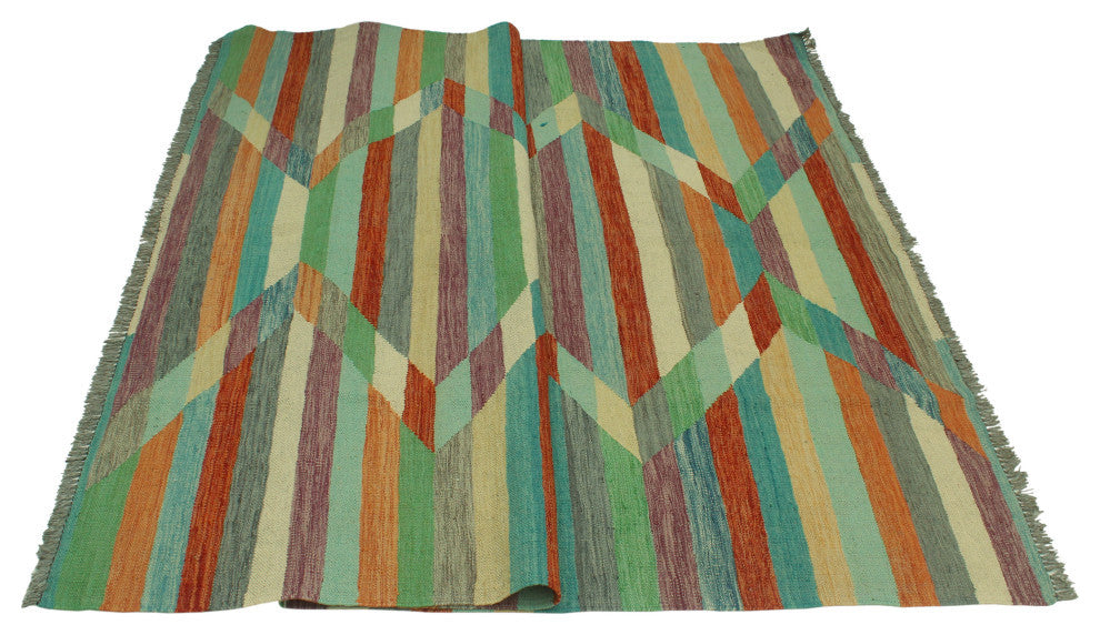 Winchester Kilim Halide Purple/Red Rug, 5'7x7'9
