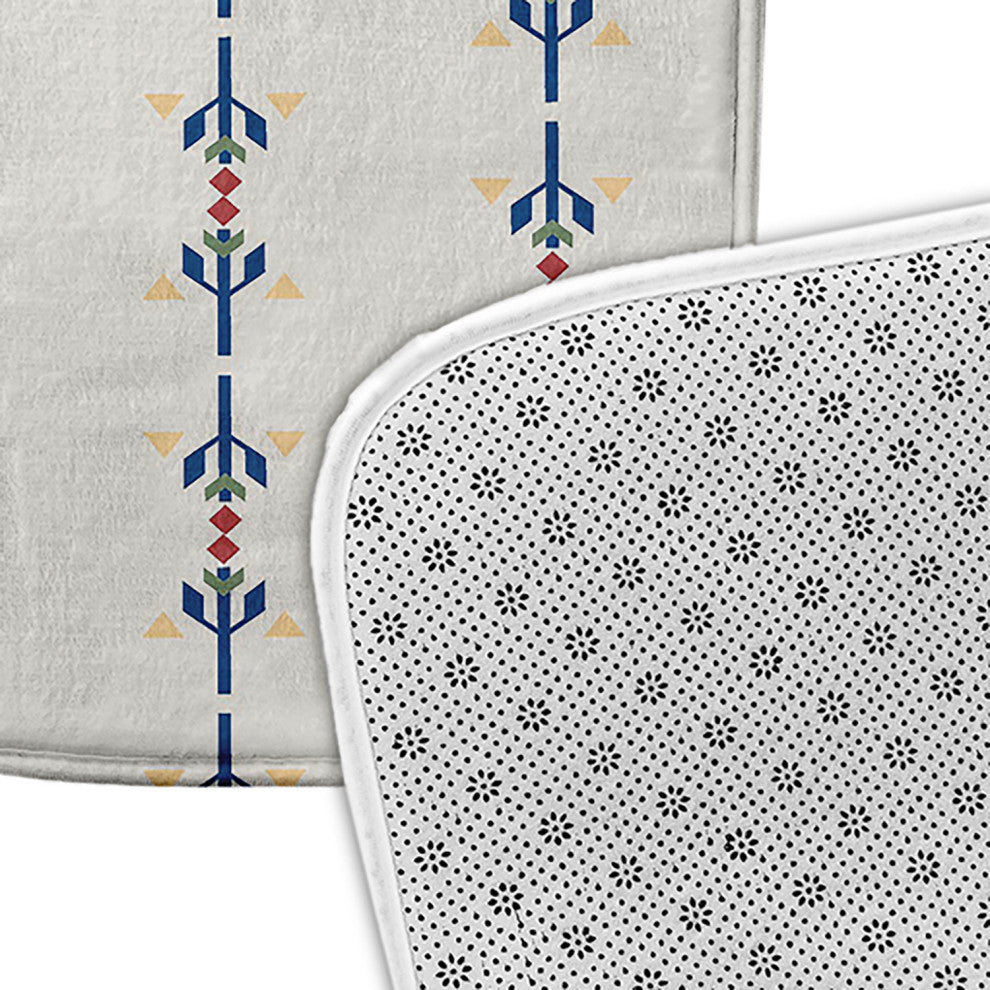 34" x 21" Jodhpur Stripe Bathmat, Dark Cobalt Blue