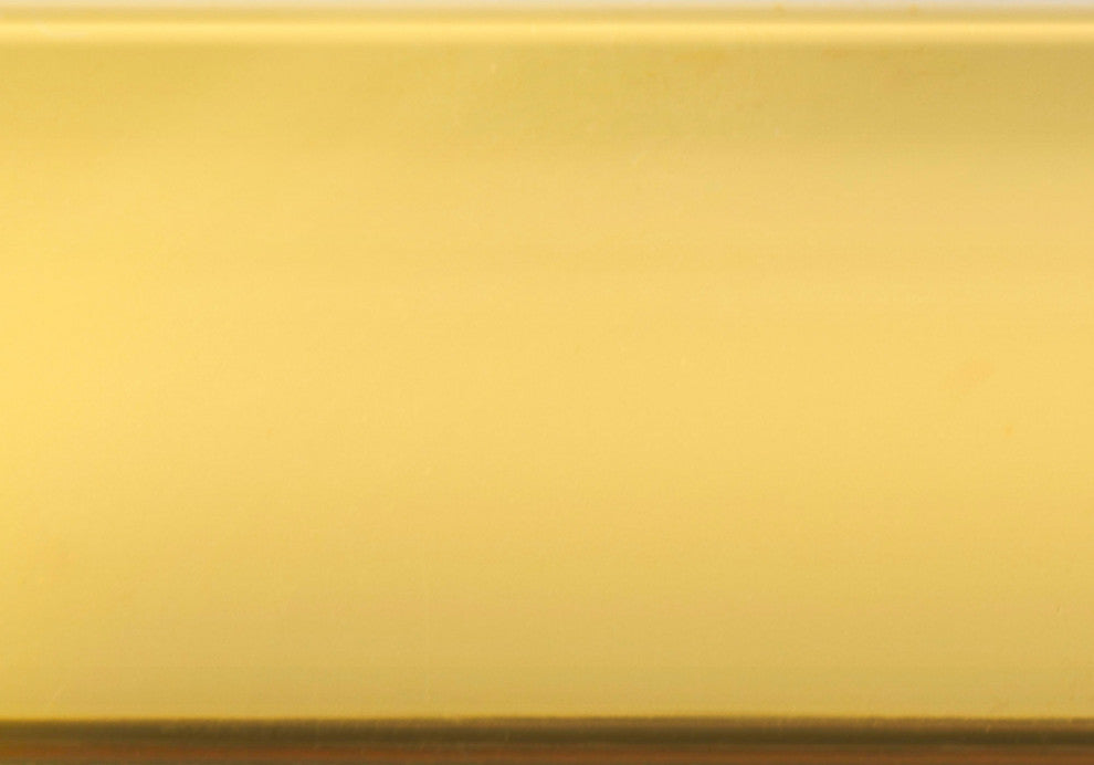 12" X 42.25" X 32.25" Gold Clear Metal Tempered Glass Accent Table