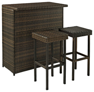 Palm Harbor 3-Piece Outdoor Wicker Bar Set