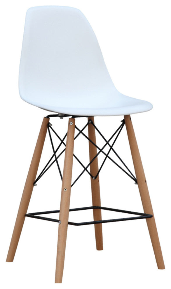 Modern Classics Woodleg Counter Chair Square Base, White