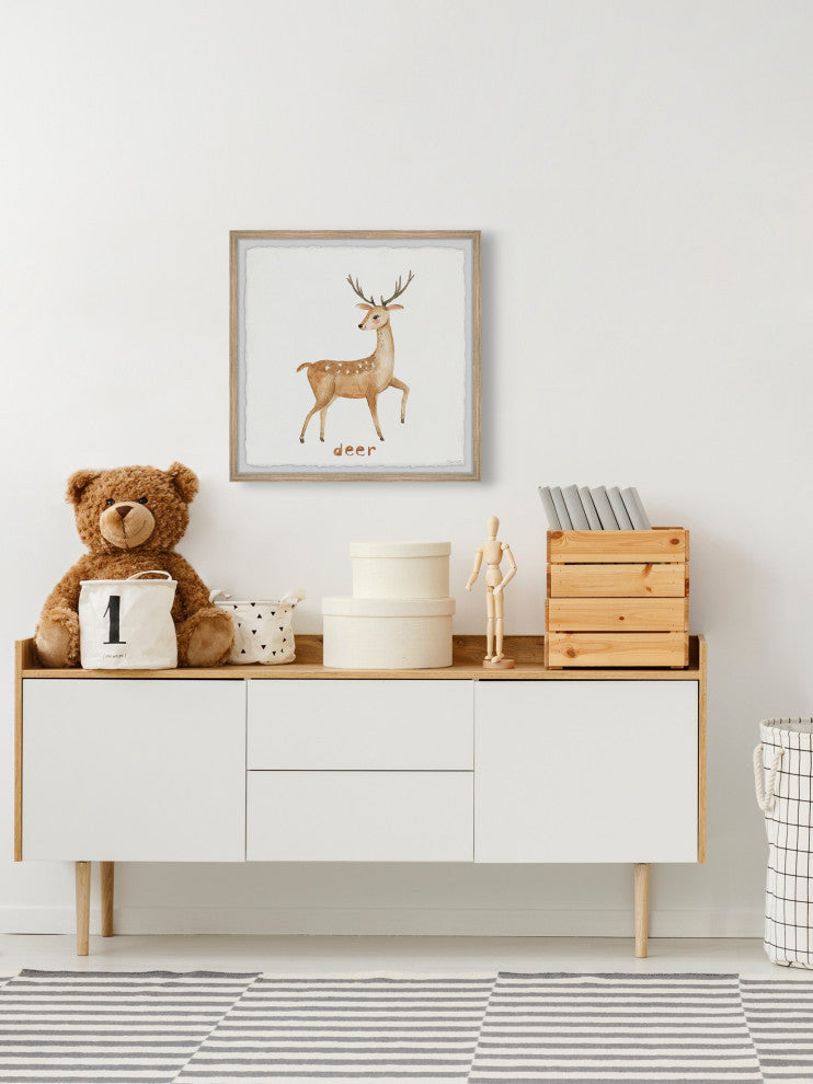 "Gentle Like a Deer" Framed Painting Print, 12x12