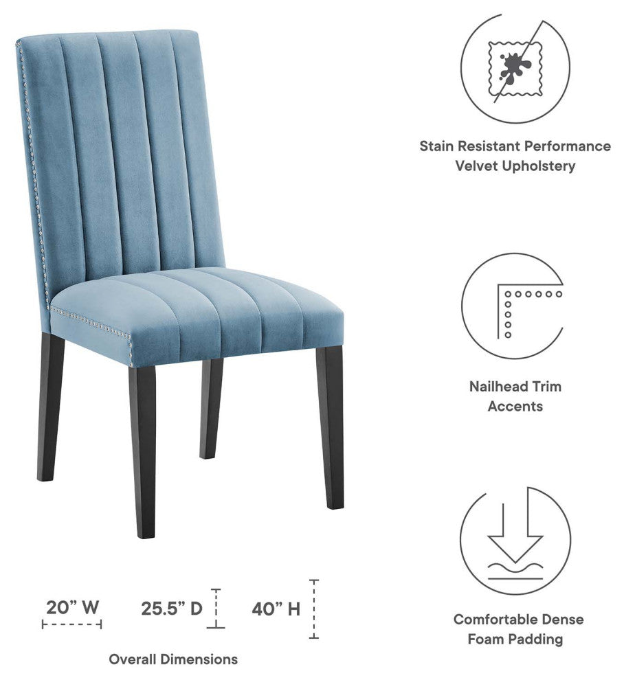 Catalyst Performance Velvet Dining Side Chairs - Set of 2