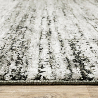 Aegina Shadows Ash/Charcoal Area Rug , 2'6"x12'