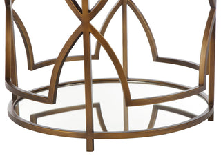 Edward Round Side Table, Brass