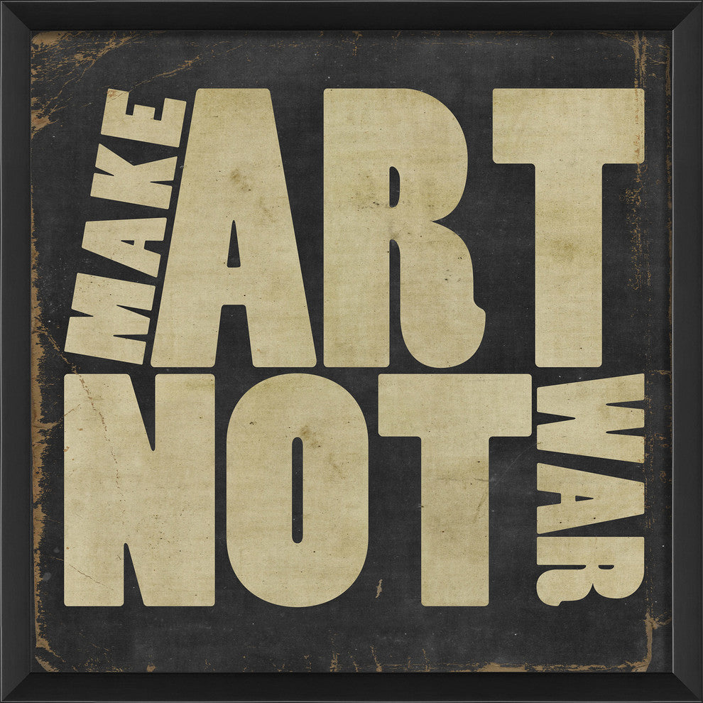 Make Art Not War Print, Black